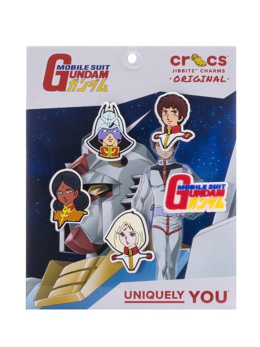 CROCS Mobile Suit Gundam Jibbitz Charms - White, Blue, Red, Yellow